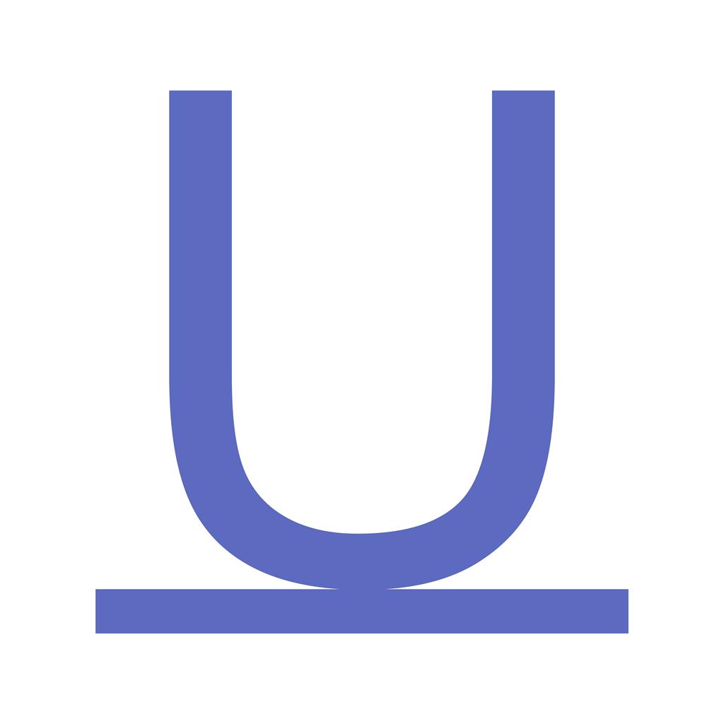 1024x1024 Underline Flat Multicolor Icon