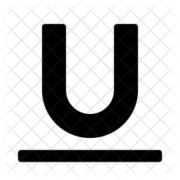 256x256 Underline Icon Of Glyph Style