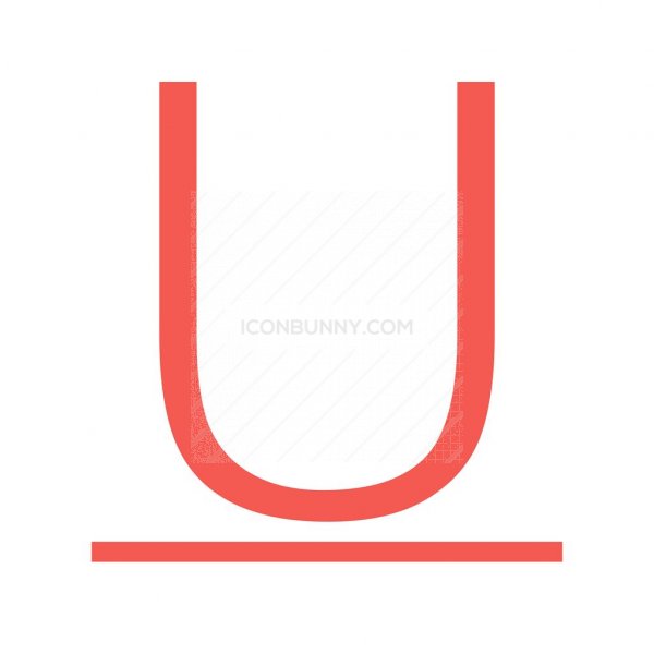 600x600 Underline Line Filled Icon