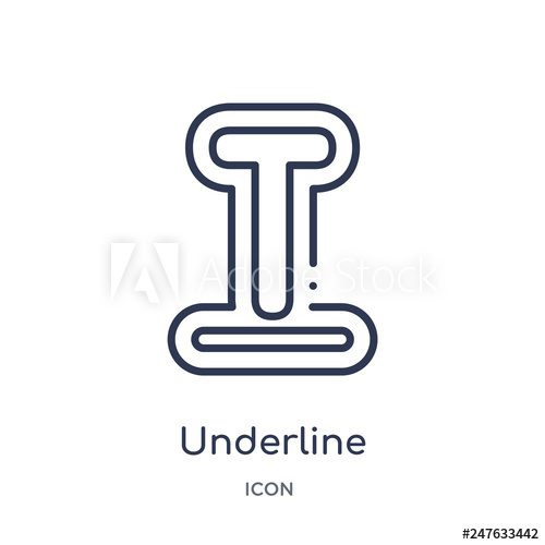 500x500 Underline Icon From User Interface Outline Collection Thin Line