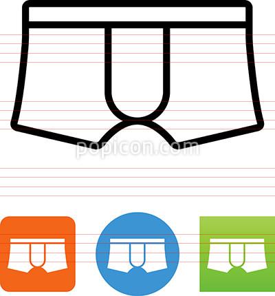 400x430 Mens Boxer Briefs Underwear Icon