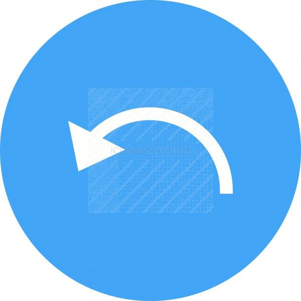 600x600 Undo Flat Round Icon