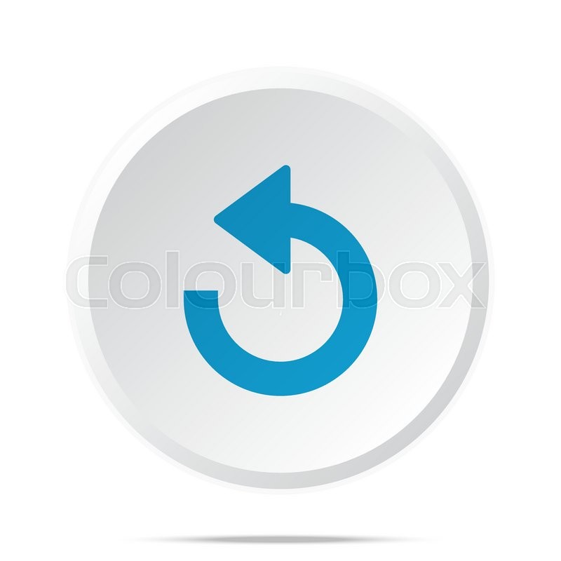800x800 Flat Blue Undo Icon On Circle Web Stock Vector Colourbox