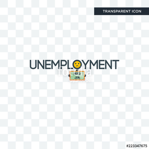 500x500 Unemployment Vector Icon Isolated On Transparent Background