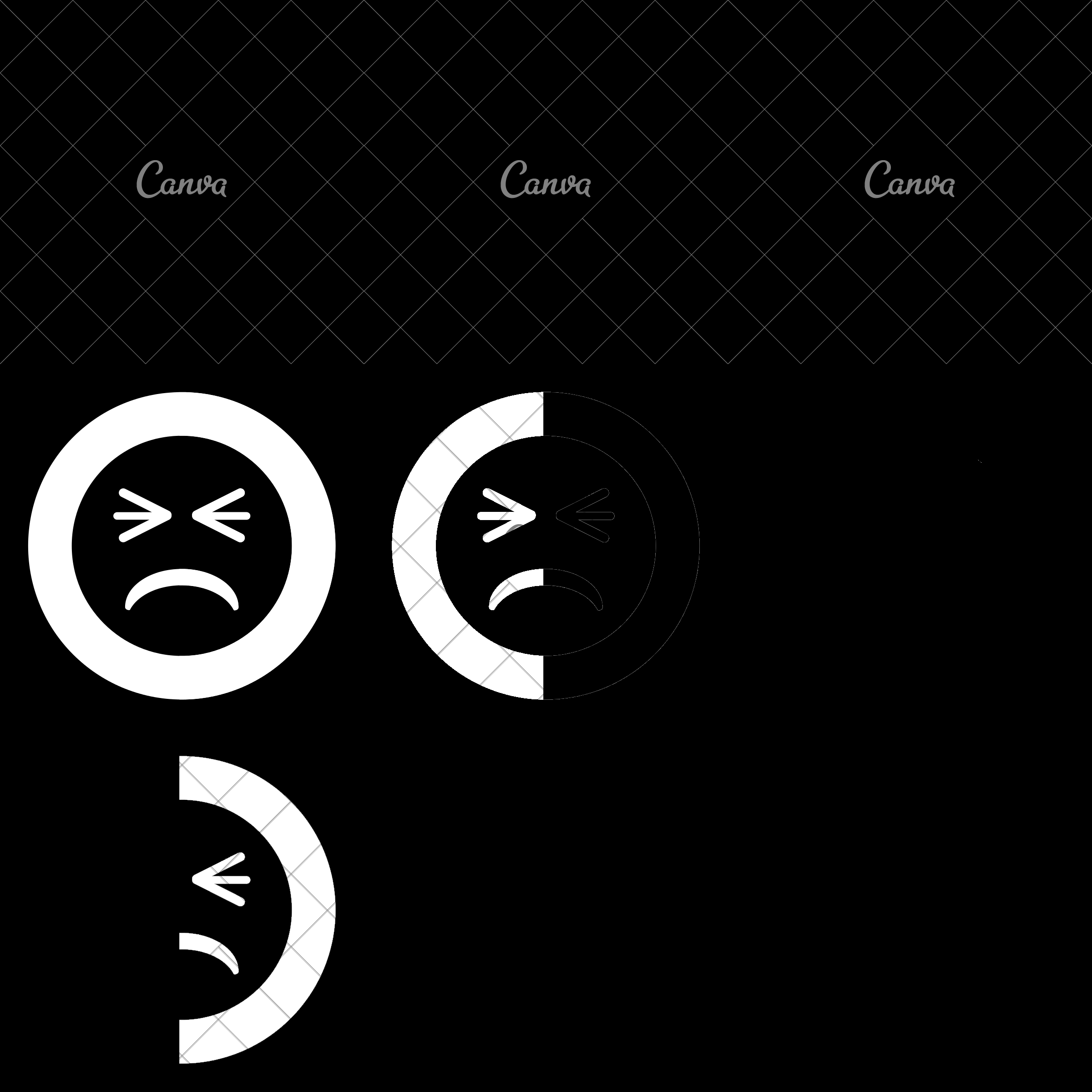 2400x2400 Unhappy Face Emoticon Funny Shadow