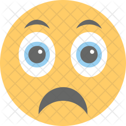 256x256 Unhappy Face Icon Of Flat Style