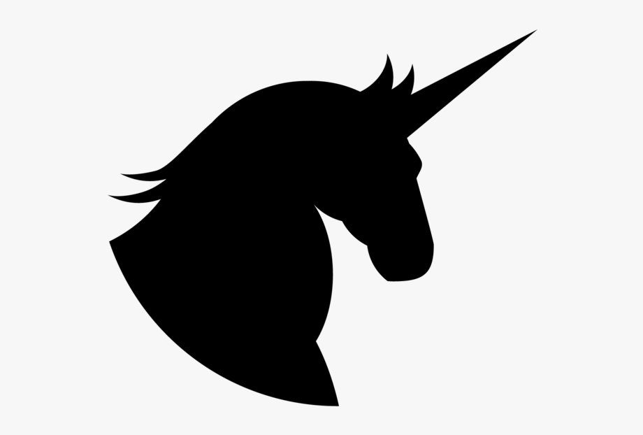 920x622 Unicorn Horn Clipart Black