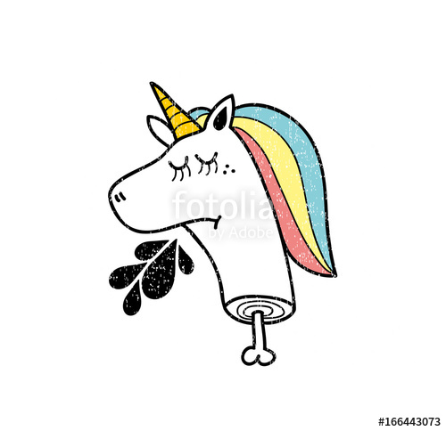 500x484 Dead Unicorn Icon Isolated On White Background Stock Image