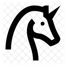 256x256 Unicorn Icon Of Glyph Style