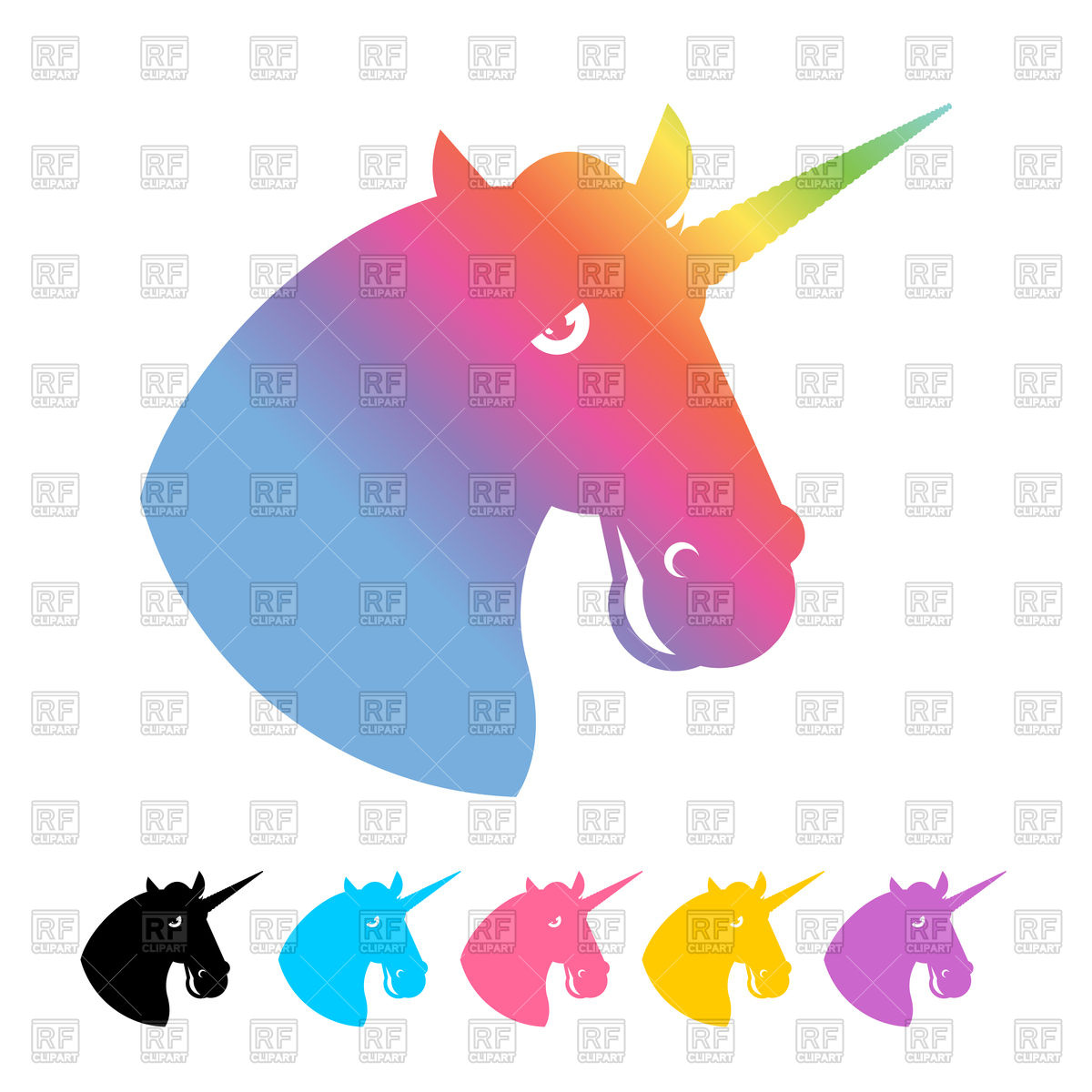 1200x1200 Unicorn Icon Flat Style Vector Image Of Icons And Emblems