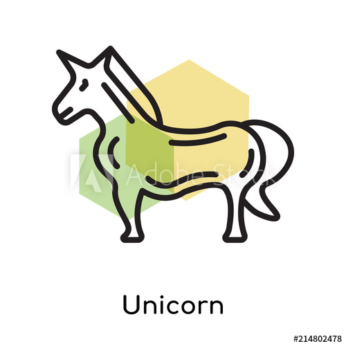 500x500 Unicorn Icon Vector Sign And Symbol Isolated On White Background