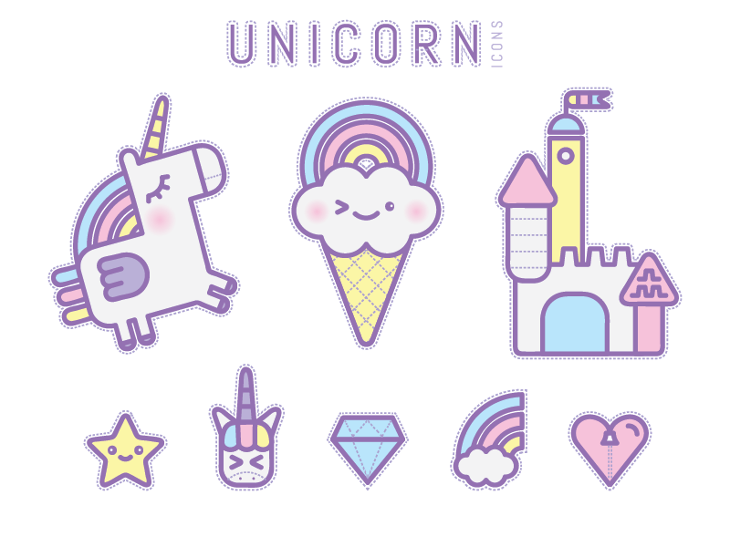 800x600 Unicorn Icons