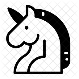 256x256 Unicorn Icon Of Glyph Style