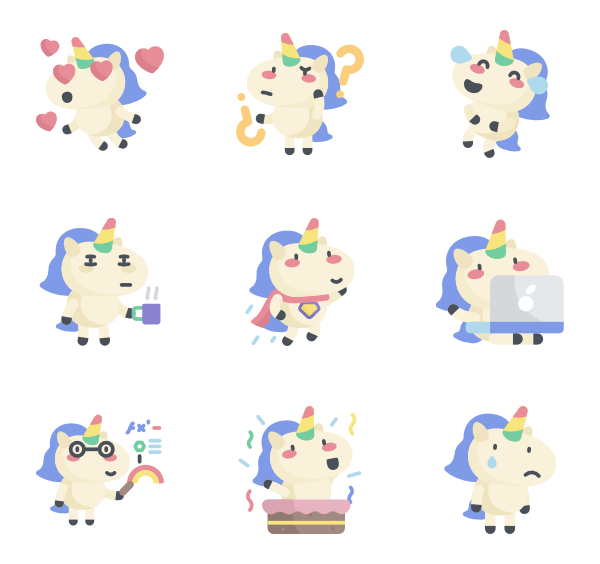 600x564 Unicorn Icons