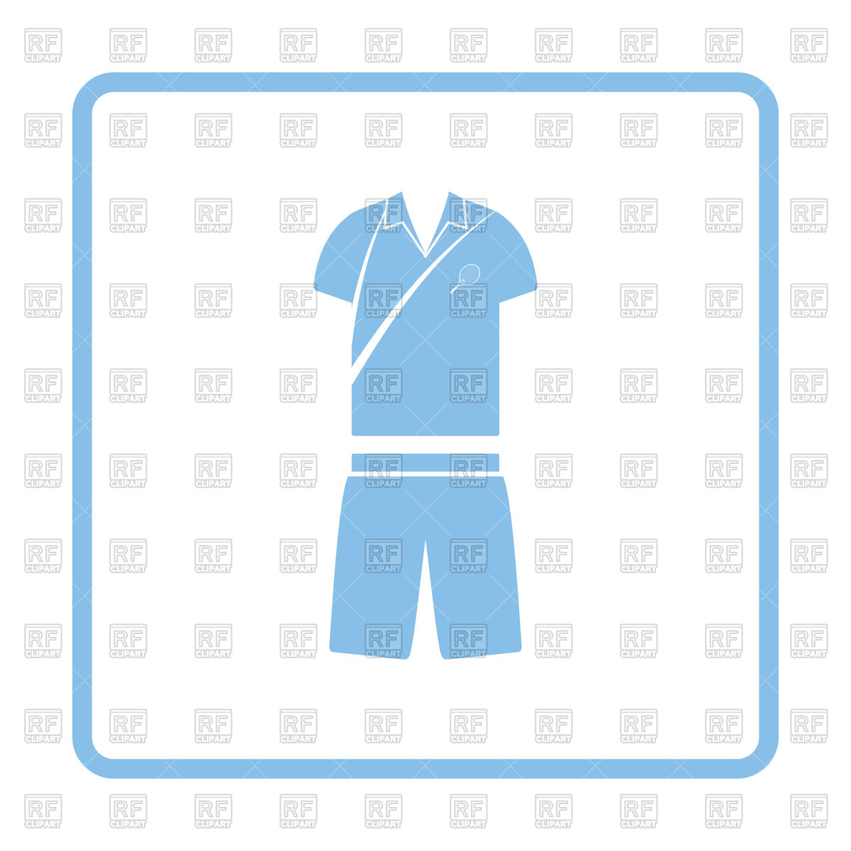 1200x1200 Blue Frame Design Of Tennis Man Uniform Icon Vector Image Of Icons