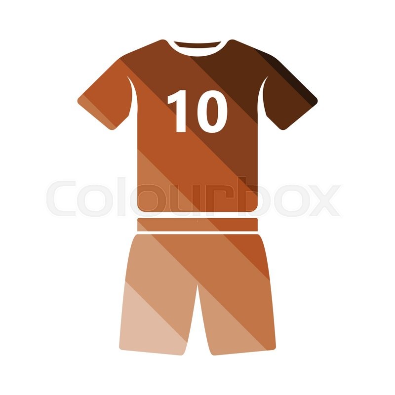 800x800 Soccer Uniform Icon Flat Color Stock Vector Colourbox