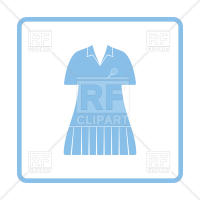 400x400 Blue Frame Design Of Tennis Woman Uniform Icon Vector Image
