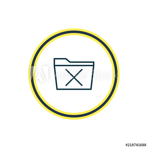 500x500 Vector Illustration Of Uninstall Icon Line Beautiful Office