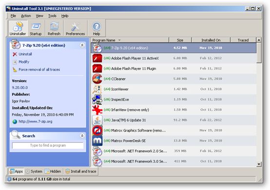 554x391 Uninstall Tool Version
