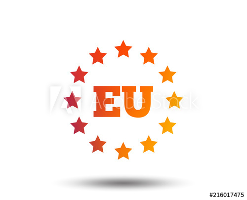 European Union Icon Eu Stars Symbol Blurred Gradient Design 500x405 European Union Icon Eu Stars Symbol Blurred Gradient Design