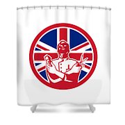 180x180 British Barber Union Jack Flag Icon Digital Art