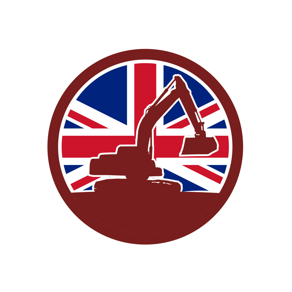 1000x1000 British Mechanical Digger Union Jack Flag Icon On Behance