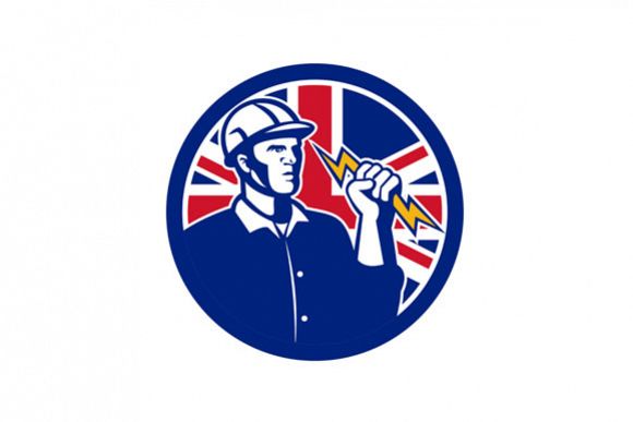 580x387 British Power Lineman Union Jack Flag Icon