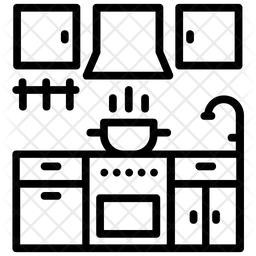 256x256 Kitchen Unit Icon Of Line Style