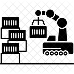 256x256 Manufacturing Unit Icon Of Glyph Style