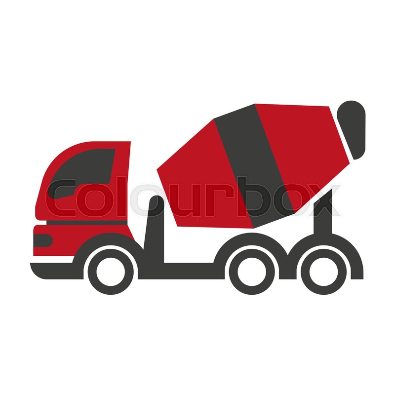 800x800 Bulk Cement Transport Unit Icon Flat Stock Vector Colourbox