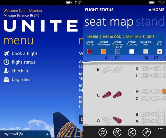 651x544 United Airlines App Now Available For Windows Phone Devices