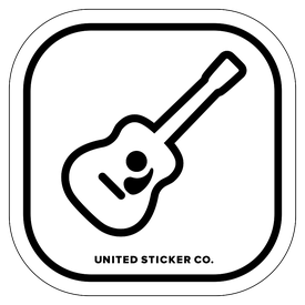 275x275 Acoustic Guitar Icon Decal United Sticker Co