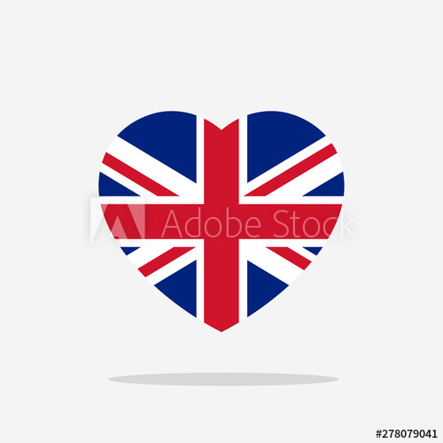 500x500 United Kingdom Flag Icon Sign Template Color Editable Great