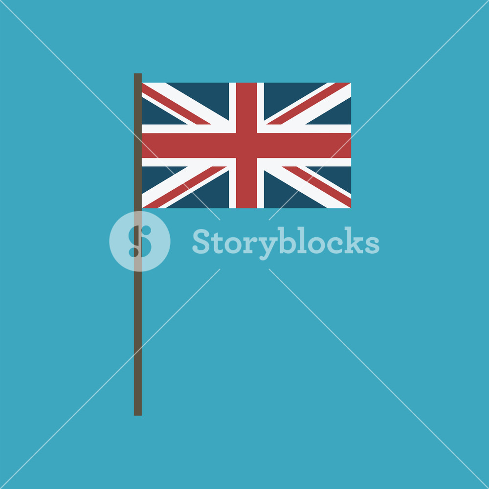 1000x1000 United Kingdom Flag Icon In Flat Design Independence Day