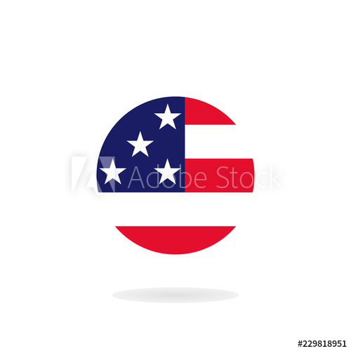 500x500 Circle Flag United States Of America Usa Flag Icon Vector