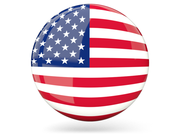 640x480 Glossy Round Icon Illustration Of Flag Of United States Of America