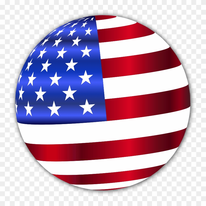 840x840 Usa Flag Typography Sun Glare Clipart Icon Png