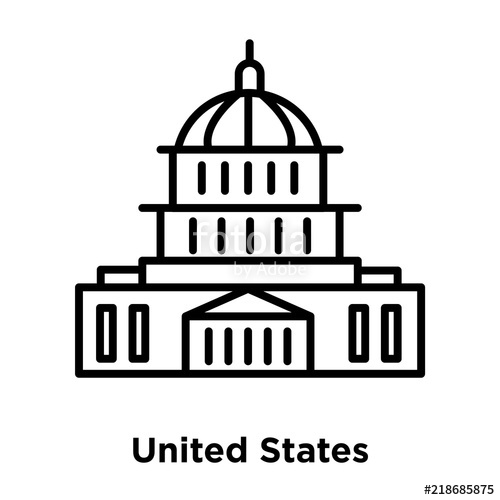 500x500 United States Capitol Icon Isolated On Transparent Background