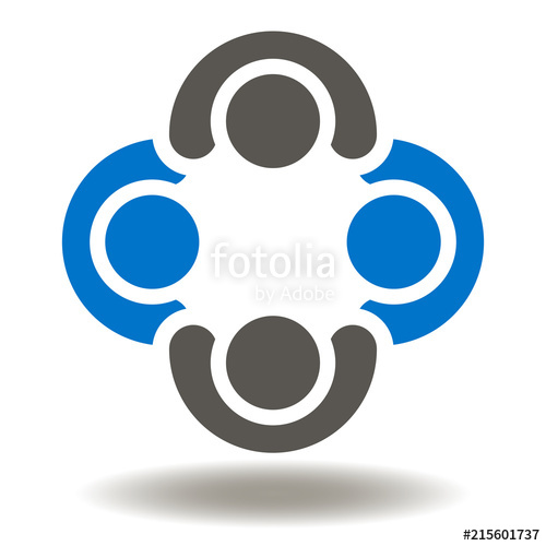 500x500 Unity Team People Connection Icon Vector Social Business Human