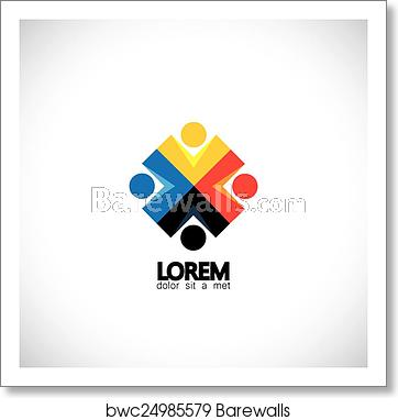 362x382 Vector Icon Of People Together