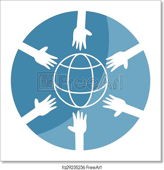 561x581 Free Art Print Of Global Reach Unity Icon An Image Of A Global