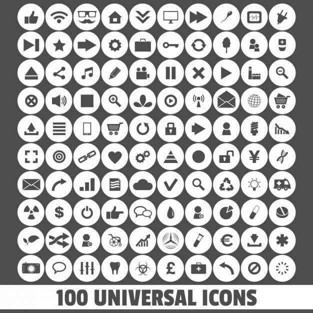 626x626 Universal Icons Vector Free Download