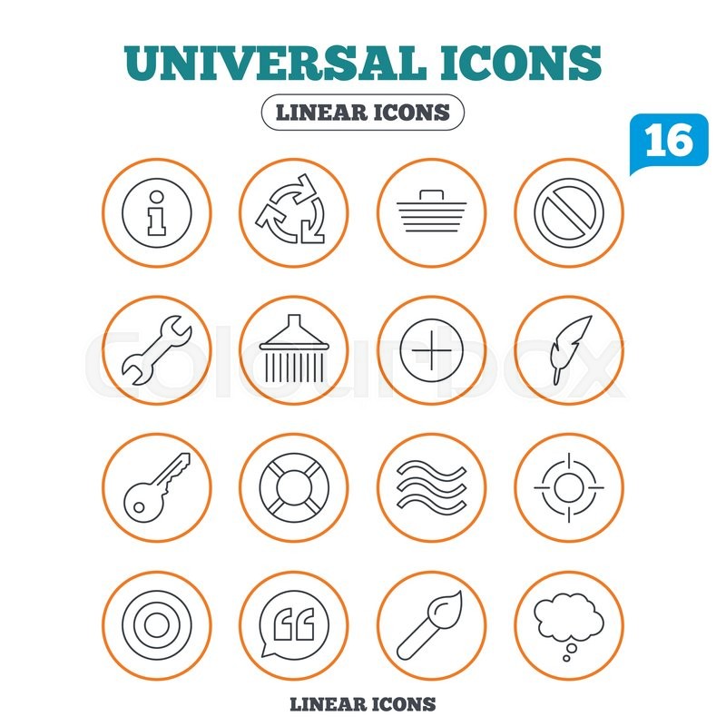 800x800 Universal Icons Information, Shopping Stock Vector Colourbox