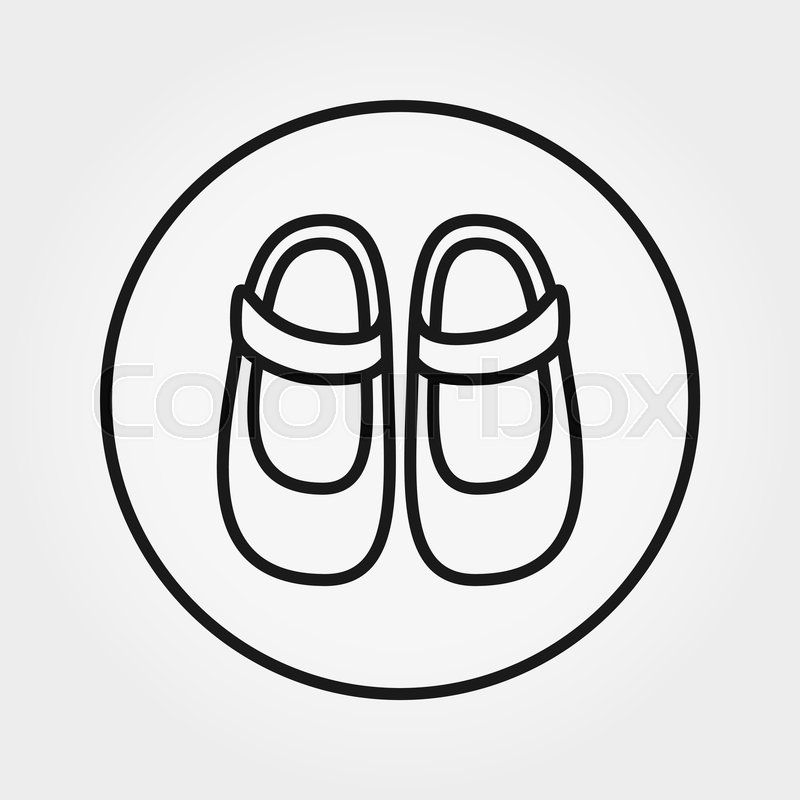 800x800 Baby Shoes Universal Icon For Web And Stock Vector Colourbox