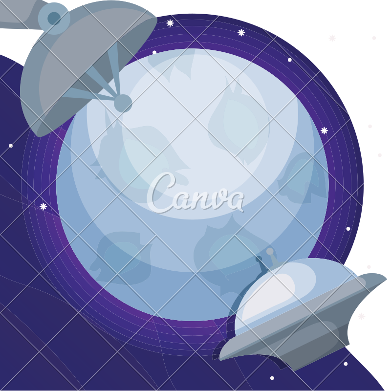 800x800 Spaceships With Moon Universe Icon