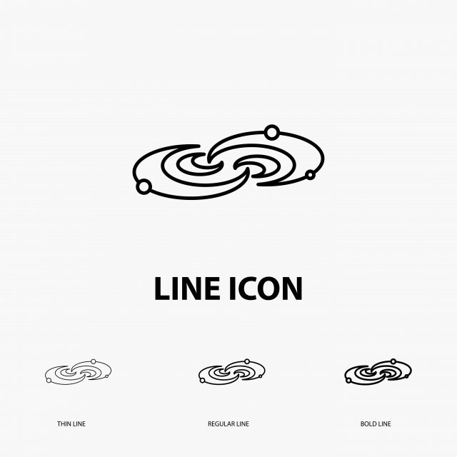 640x640 Galaxy Astronomy Planets System Universe Icon In Thin Regul