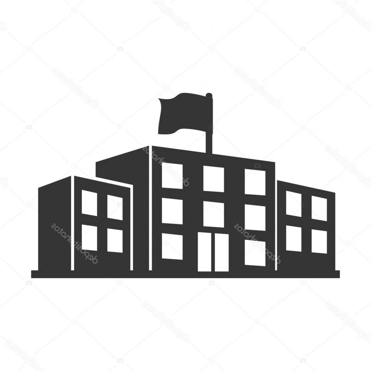 1228x1228 Stock Illustration University Building Education Construction Icon