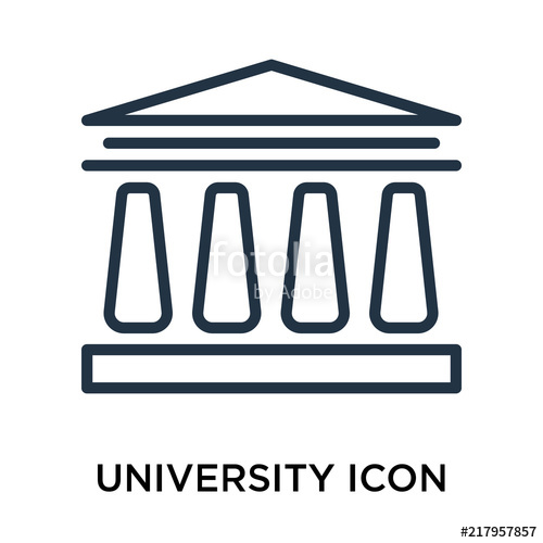500x500 University Icons Isolated On White Background Modern And Editable