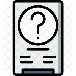 256x256 Unknown Icon Of Colored Outline Style