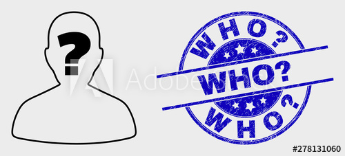 500x227 Vector Stroke Unknown Person Icon And Who St Blue Rounded